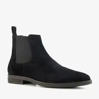 Scapino Van Beers suede heren Chelsea boots zwart aanbieding