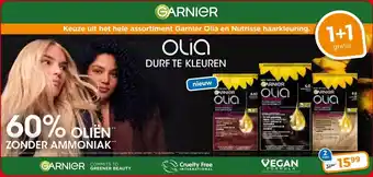 Trekpleister Keuze uit het hele assortiment Garnier Olia en Nutrisse haarkleuring. aanbieding