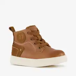 Scapino Stap leren jongens veterboots cognac bruin aanbieding