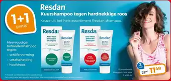 Trekpleister Resdan shampoo. aanbieding