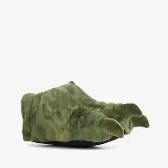 Scapino Thu!s kinder pantoffels drakenpoot groen aanbieding