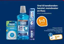 Trekpleister Oral-B handtanden- borstel, mondwater en floss aanbieding
