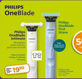 Trekpleister Philips OneBlade Intimate aanbieding