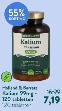 Holland & Barrett Kalium 99mg - 120 tabletten aanbieding
