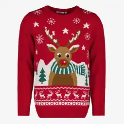 Scapino Unsigned foute kersttrui heren met rendier rood aanbieding