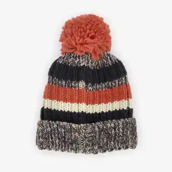 Scapino Ribgebreide muts kinderen grijs/oranje aanbieding