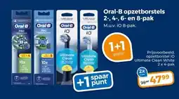 Trekpleister Oral-B opzetborstels 2-, 4-, 6- en 8-pak aanbieding