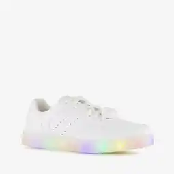 Scapino Scapino unisex sneakers wit met lichtjes in regenboogkleuren aanbieding