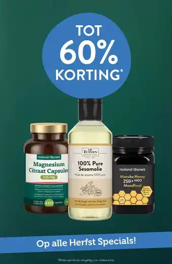 Holland & Barrett alle Herfst Specials! aanbieding