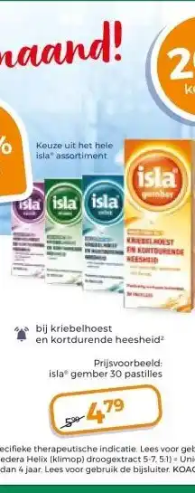 Trekpleister Keuze uit het hele isla assortiment aanbieding