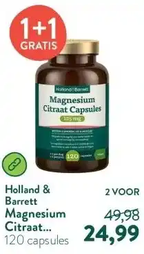 Holland & Barrett Magnesium Citraat Capsules 125mg aanbieding
