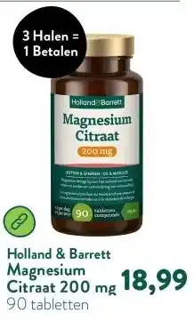 Holland & Barrett Magnesium Citraat 200 mg aanbieding