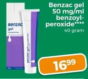 Trekpleister Benzac gel 50 mg/ml benzoyl- peroxide aanbieding