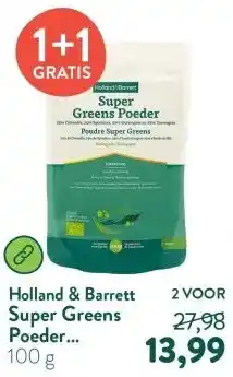 Holland & Barrett Super Greens Poeder Biologisch aanbieding
