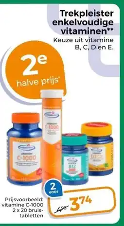 Trekpleister Trekpleister enkelvoudige vitaminen aanbieding