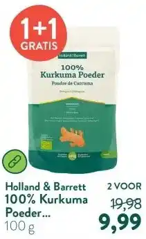 Holland & Barrett 100% Kurkuma Poeder Biologischam aanbieding