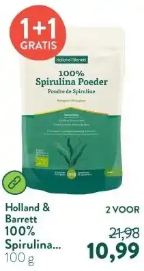 Holland & Barrett 100% Spirulina Poeder Biologisch aanbieding