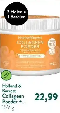 Holland & Barrett Collageen Poeder + Vitamine C & Biotine aanbieding