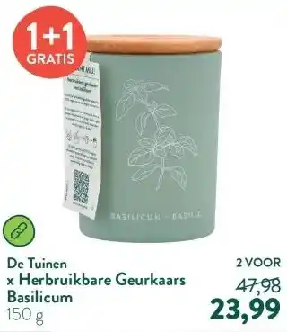 Holland & Barrett x Herbruikbare Geurkaars Basilicum aanbieding