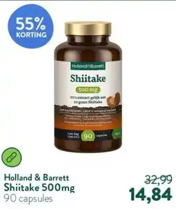 Holland & Barrett Shiitake 500mg aanbieding