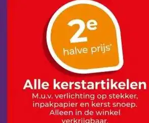 Trekpleister Alle kerstartikelen aanbieding