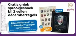 Trekpleister Gratis uniek sprookjesboek bij 2 vellen decemberzegels aanbieding