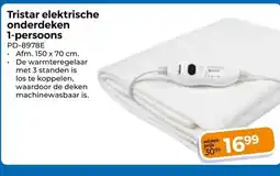 Trekpleister Tristar elektrischeonderdeken 1-persoons aanbieding