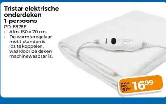 Trekpleister Tristar elektrischeonderdeken 1-persoons aanbieding