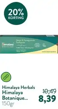 Holland & Barrett Himalaya Botanique Tandpasta Neem & Granaatappel aanbieding
