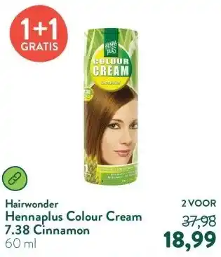Holland & Barrett Hennaplus Colour Cream 7.38 Cinnamon aanbieding