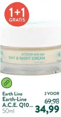 Holland & Barrett Earth·Line A.C.E. Q10 Dag & Nachtcrème aanbieding