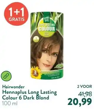 Holland & Barrett Hennaplus Long Lasting Colour 6 Dark Blond aanbieding