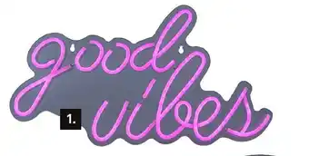 Karwei Neon wandlamp Good Vibes aanbieding