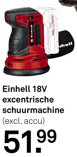 Karwei Einhell 18V excentrische schuurmachine aanbieding
