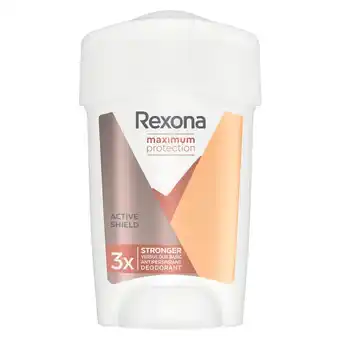 Kruidvat Rexona Women Maximum Protection Active Shield Anti-Transpirant Cream Deodorant Stick aanbieding