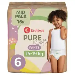 Kruidvat Kruidvat Pure & Soft Pants Maat 6 Luierbroekjes Midpack aanbieding