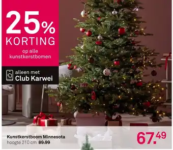 Karwei Kunstkerstboom Minnesota aanbieding