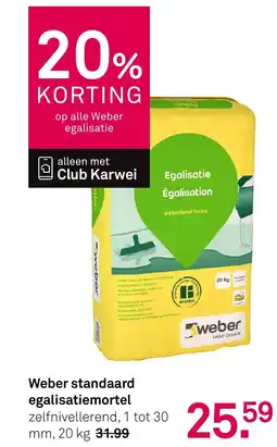 Karwei Weber standaard egalisatiemortel aanbieding