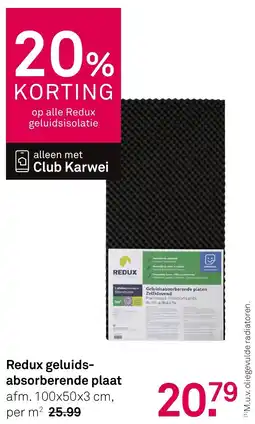 Karwei Redux geluids absorberende plaat aanbieding