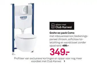 Karwei Grohe wc pack Como aanbieding