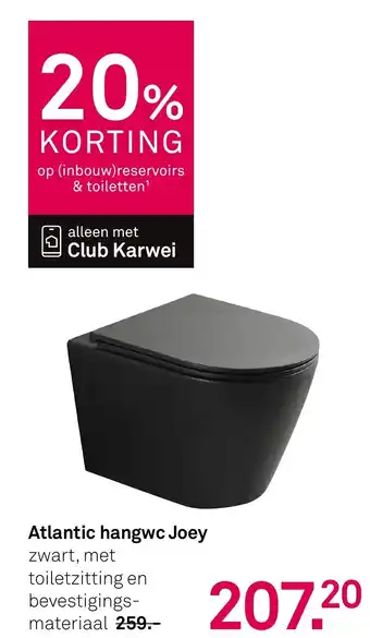 Karwei Atlantic hangwc Joey aanbieding
