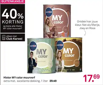 Karwei Histor MY color muurverf aanbieding