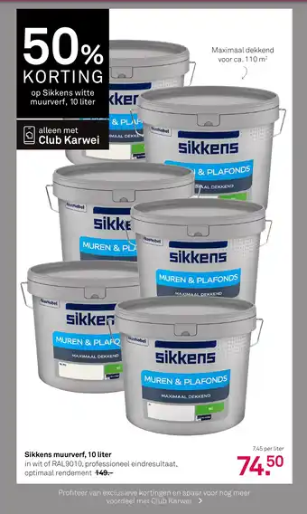 Karwei Sikkens muurverf aanbieding