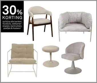 Karwei op bijna alle banken, fauteuils, eetkamer- stoelen, barkrukken, poefjes & hockers¹ aanbieding