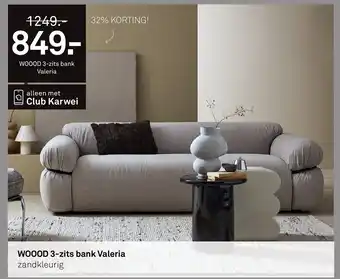 Karwei Woood 3 zits bank Valeria aanbieding