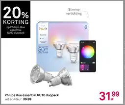 Karwei Philips Hue essential GU10 duopack aanbieding