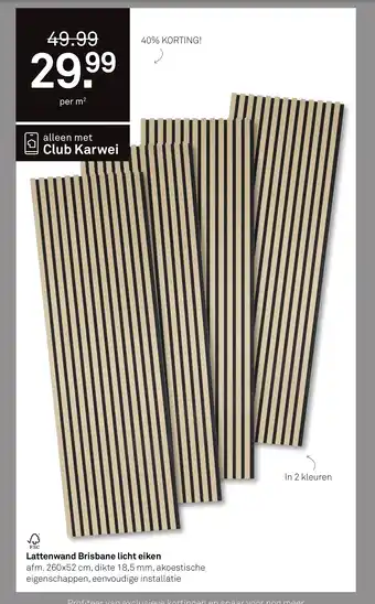 Karwei Lattenwand Brisbane licht eiken aanbieding