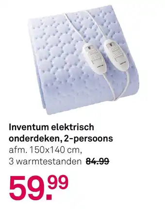 Karwei Inventum elektrisch onderdeken, 2 persoons aanbieding
