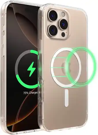 Amazon Belkin SheerForce magnetisch iPhone 16 Pro Max-hoesje, dun MagSafe-compatible - Transparant aanbieding