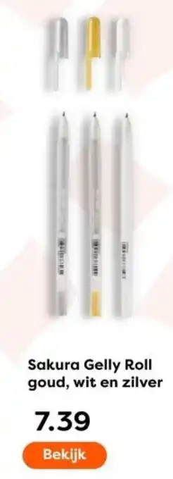 The Read Shop Sakura Gelly Roll goud, wit en zilver aanbieding